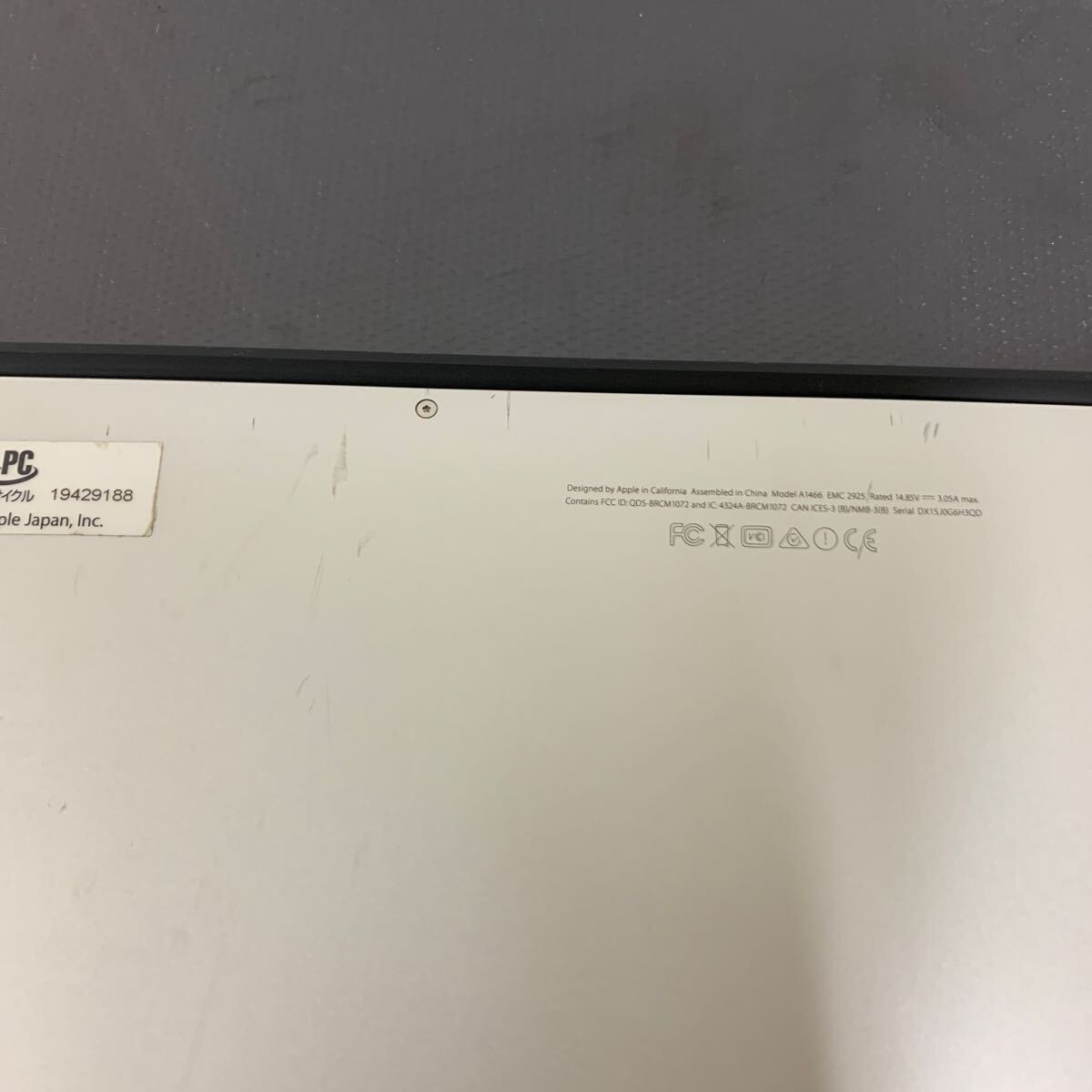 NL004.型番：A1466 .0408.Apple .MacBook Air .液晶訳あり.本体のみ.ジャンク_画像10