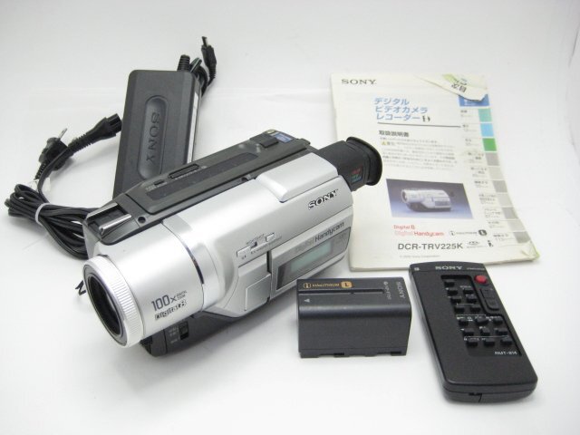 * Hello camera *0867 SONY TRV225/8mm video camera [ accessory equipped ] operation goods present condition 1 jpy start prompt decision equipped 