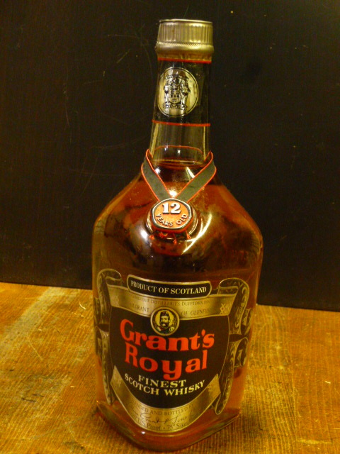 「Grant's」Royal 12年 1970年代～ レディバーン蒸留所原酒 銀ラベル 75cl 86°Proof 75°Sikes グレンフィディック Grant's・R12-0503-A_画像8