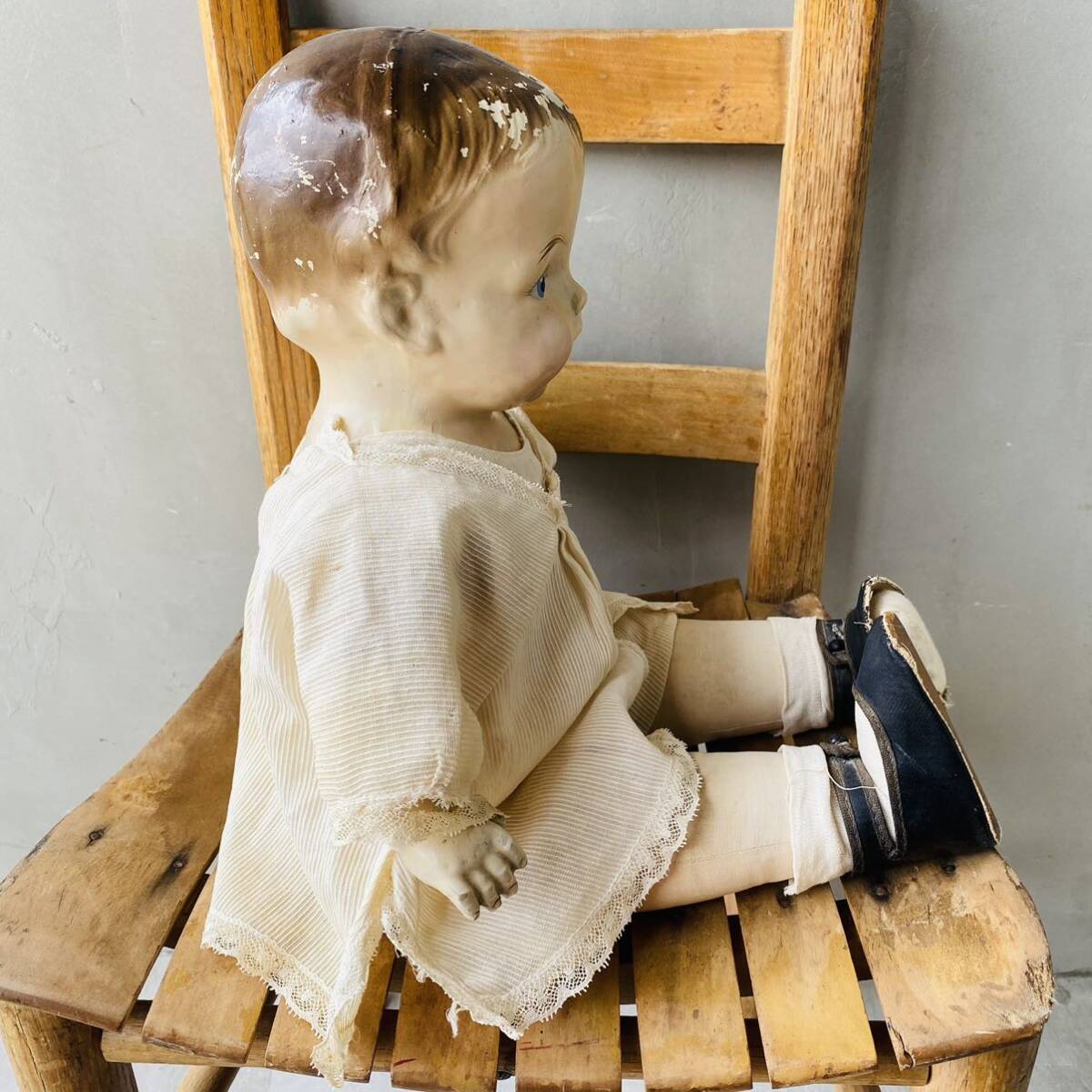 【USA vintage】antique doll アンティークドール コンポジションドール 赤ちゃん 人形_画像7