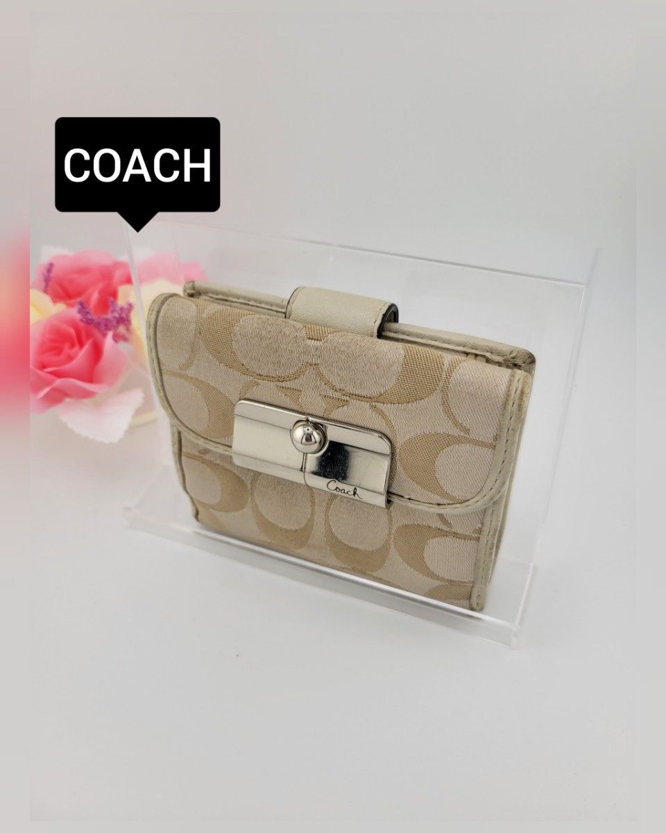 COACH　コーチ　２つ折り財布　シグネーチャー