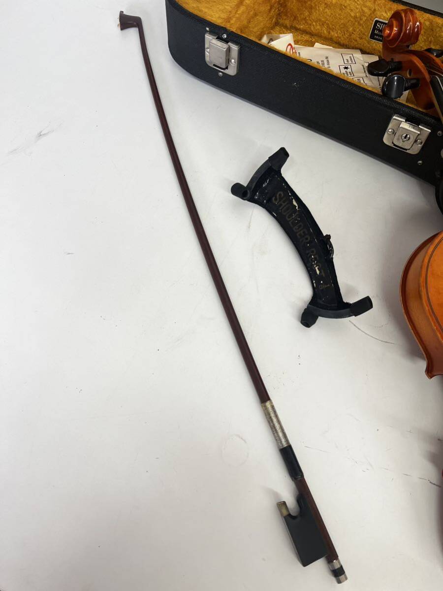 AK8019●SUZUKI No.280 1983年製 バイオリン 1/4 スズキ ハードケース付　動作未確認　ジャンク品　現状渡し_画像7