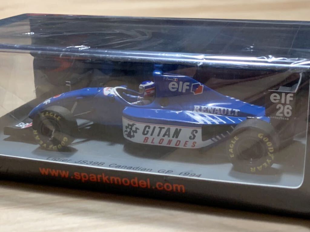 【新品：未開封】スパーク 1/43 リジェ ジタン ブロンド JS39B No.26 1994年 カナダGP / オリビエ・パニス [S7400]_画像5