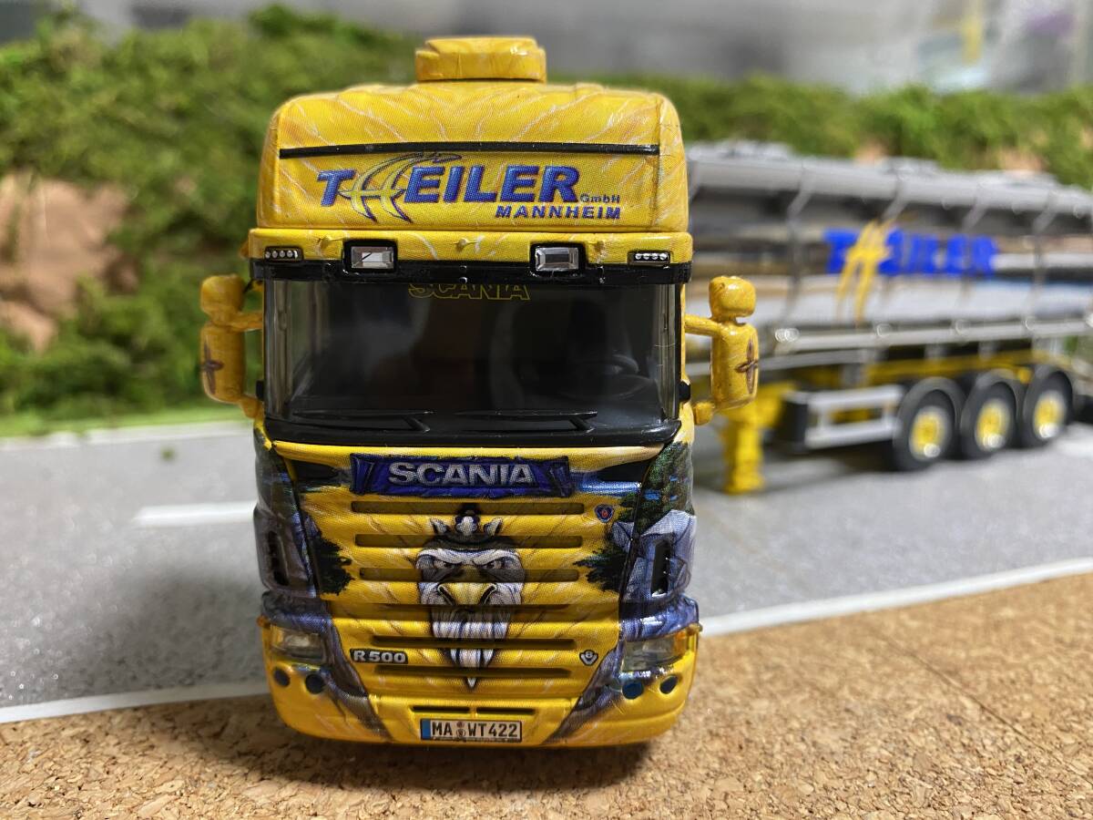 (5) WSI Theiler Mannheim SCANIA R Topline Tank Oplegger (3 as) 9808 1/50