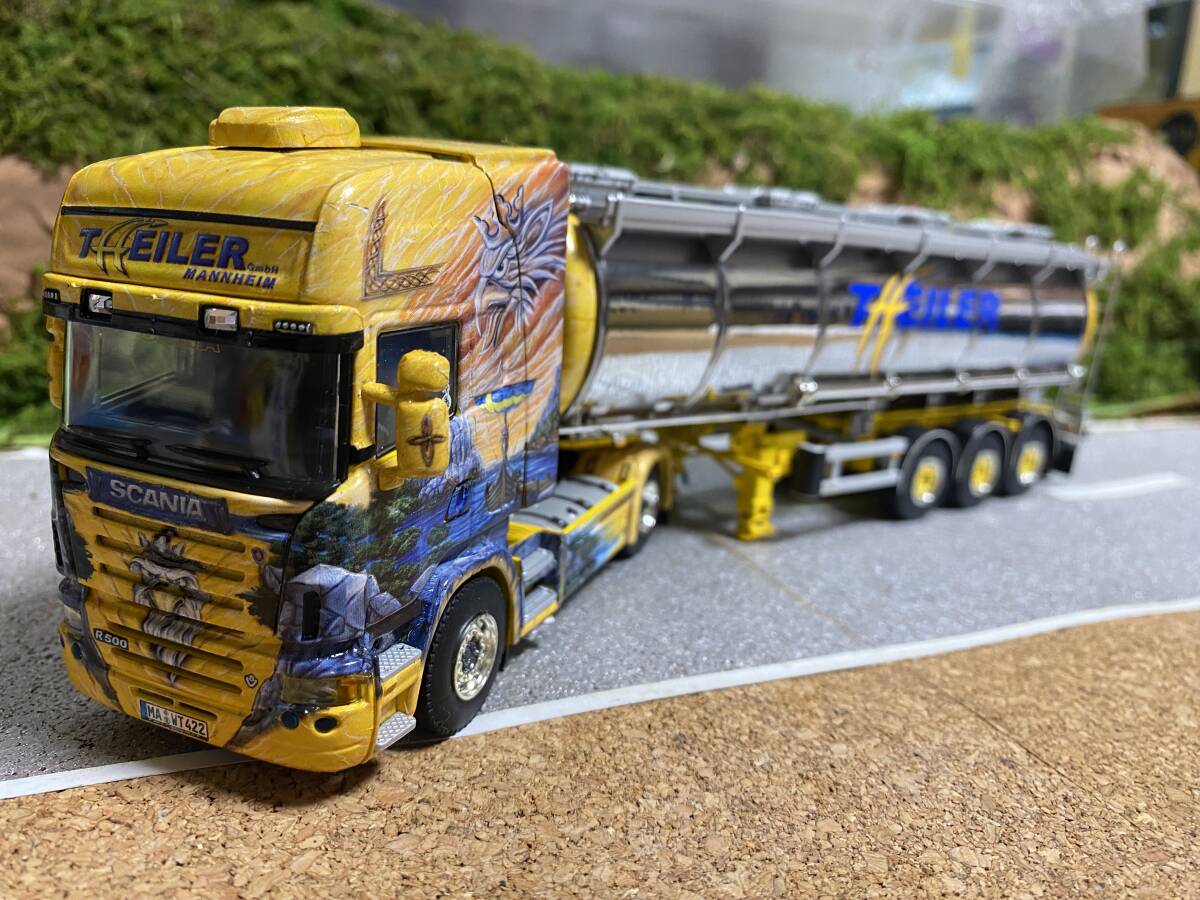 (5) WSI Theiler Mannheim SCANIA R Topline Tank Oplegger (3 as) 9808 1/50