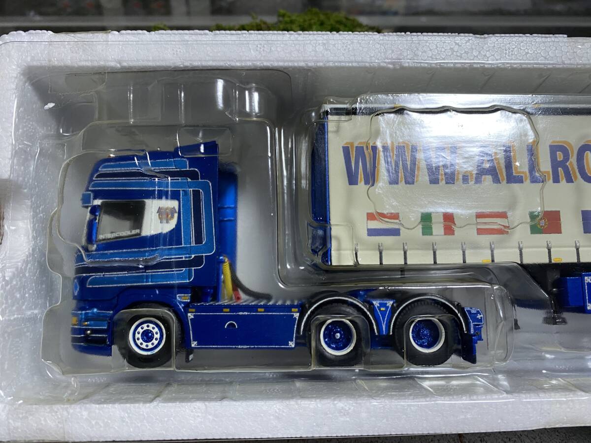 （5）　WSI　A.A. van den Heuvel　SCANIA R Topline　Schuifzeilen Oplegger (3 as)　01-1154　1/50_画像1