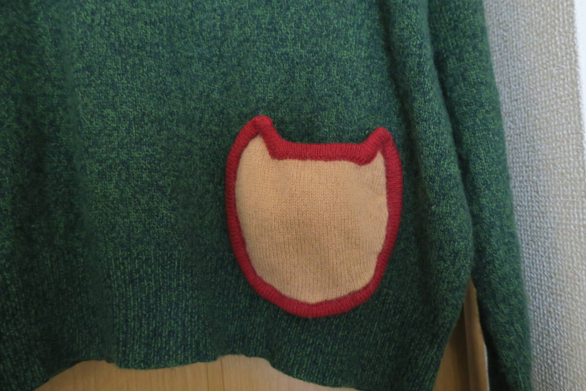  Tsumori Chisato sweater cat pocket attaching green 