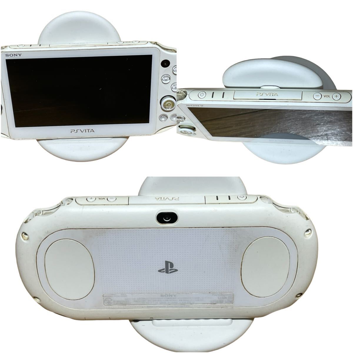 【ジャンク】　SONY PSVITA PCH-2000 ホワイト2台　ブルー1台_画像9