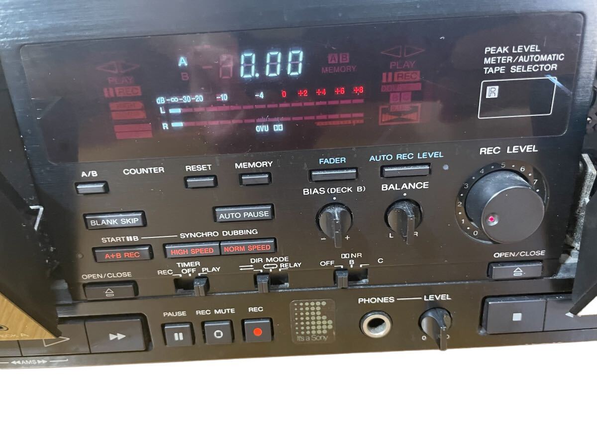 【通電確認のみ】SONY カセットデッキ ソニー オーディオ機器 TC-WR820_画像2