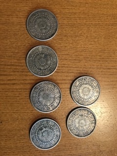 50 sen coin large Japan 50sen Meiji Taisho 45 sheets 
