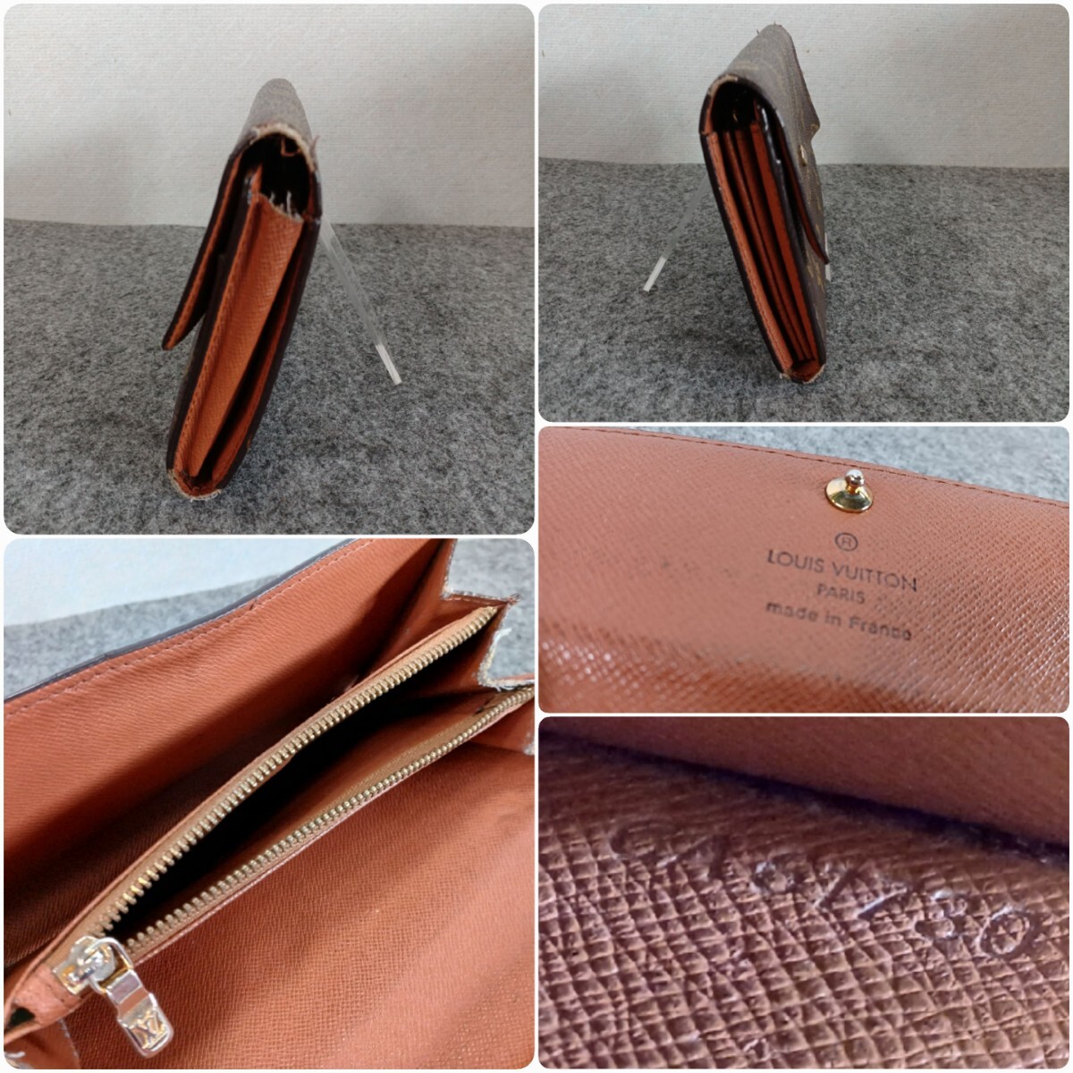 13594-01★LOUIS VUITTON/ルイヴィトン モノグラム 長財布 二つ折り財布 4連キーケース 3点 おまとめセット★_画像4