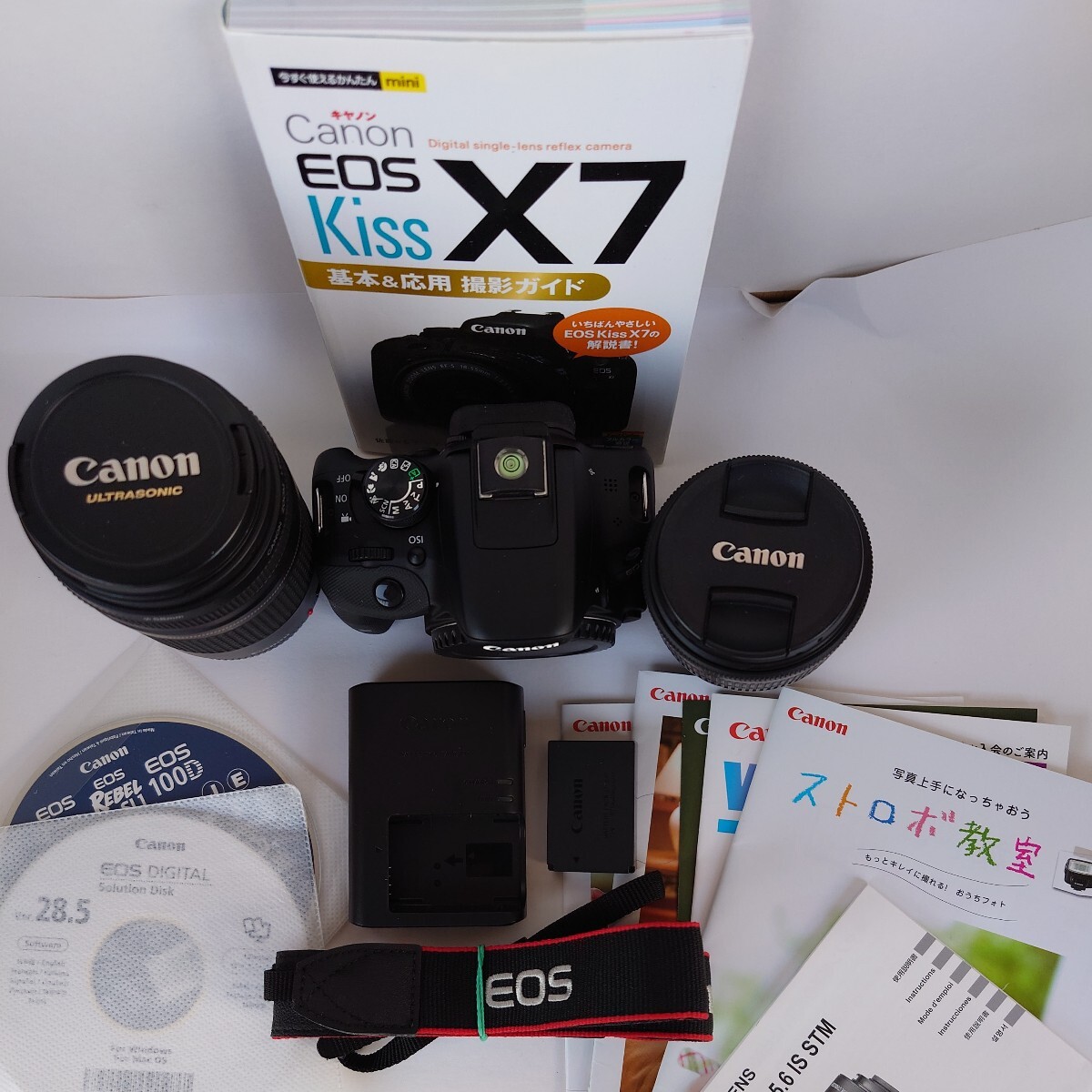 【新品級シャター数2650回】 キャノン Canon EOS kiss X7 ダブルレンズセット 即決です週末クーポン 四千円可能の画像7
