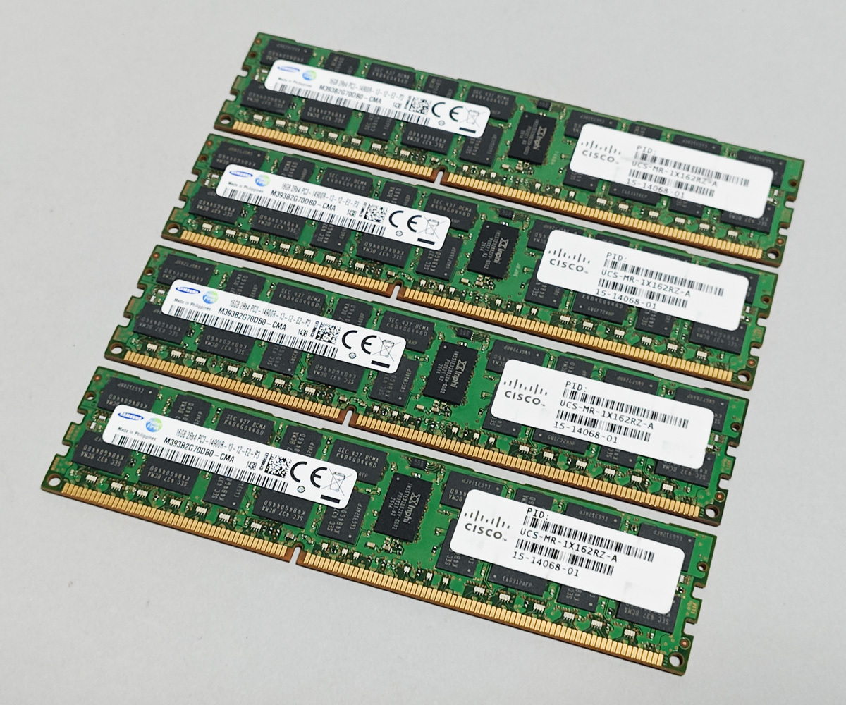 1866MHz 16GB 4枚組 合計 64GB MacPro用メモリー 2013 モデル用 240pin DDR3 14900R RDIMM 2009 2010 2012 Z620 Z820 動作確認済 #0515F_画像1