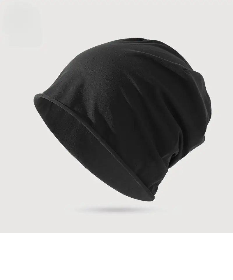【ビーニー】男女兼用《黒》薄手ニット帽　帽子　医療用　通気性　サマーキャップ_画像1