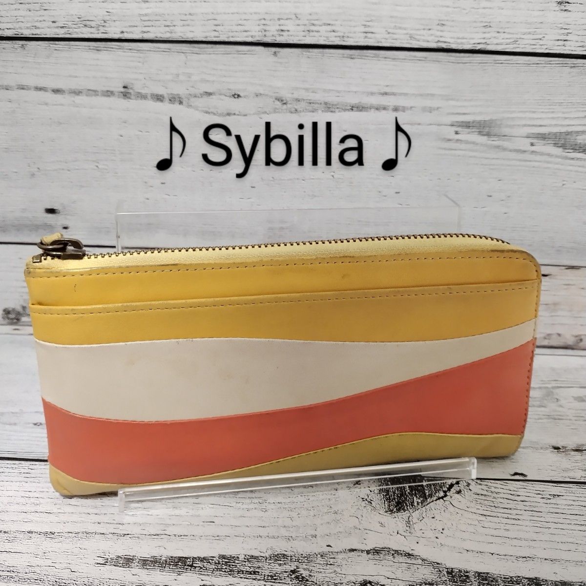 Sybilla　シビラ　L字ファスナー　長財布　レディース　イエロー