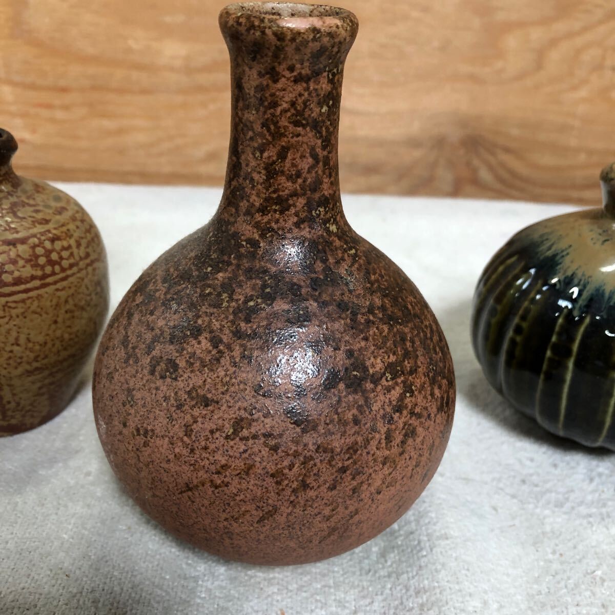  ваза ваза для цветов один колесо .. керамика Shigaraki Bizen . б/у меньше 4 пункт суммировать интерьер античный изделие прикладного искусства 