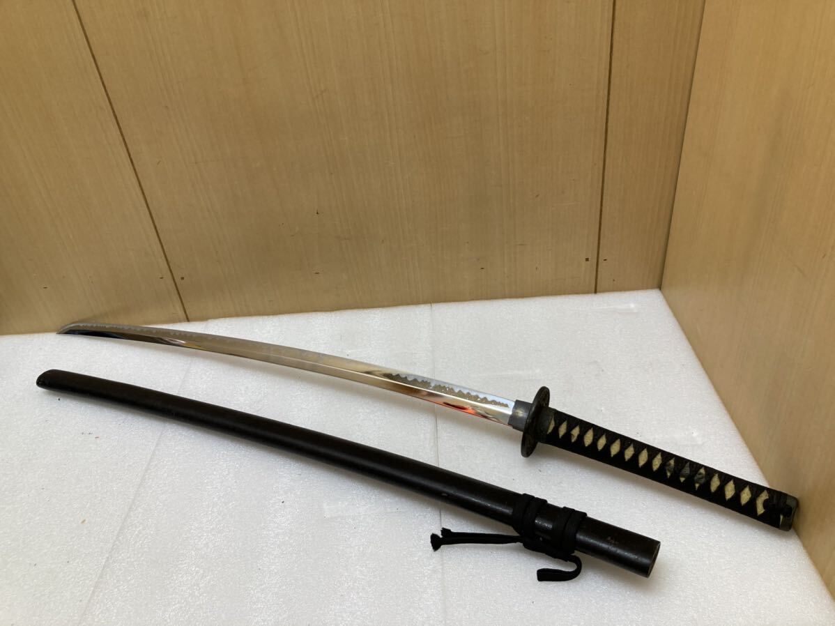 HY1574 模造刀 日本刀 美術品 置物 武芸 武術 全長約99cm 現状品　0418_画像9