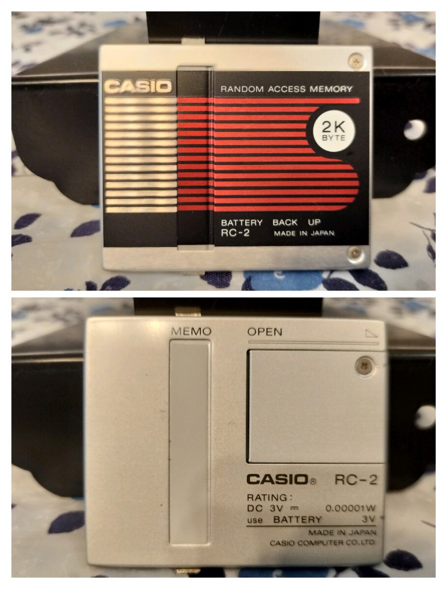 K05013 ◆CASIO/カシオ ポケットコンピュータ FX-720P RC-2 RC-4 ケース＆増設RAMカード付き ポケコン ジャンク品◆