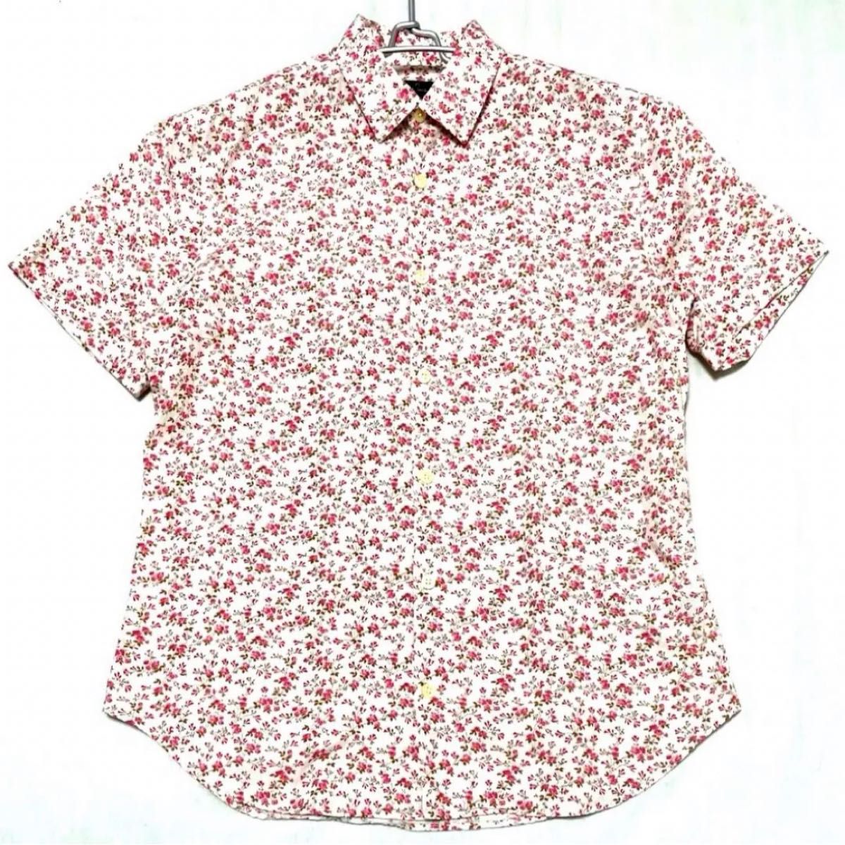 ポールスミス シャツ 半袖 花柄 総柄 ボタニカル柄 ピンク S  ポールスミス 長袖シャツ