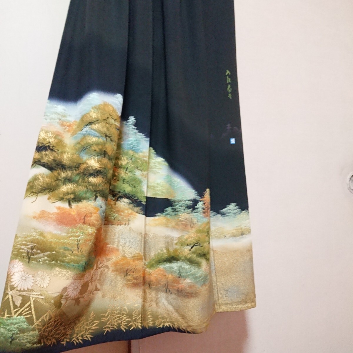 .. author thing light therefore summer also! gorgeous * kurotomesode * rubber skirt * kimono remake hand made. long skirt scenery 