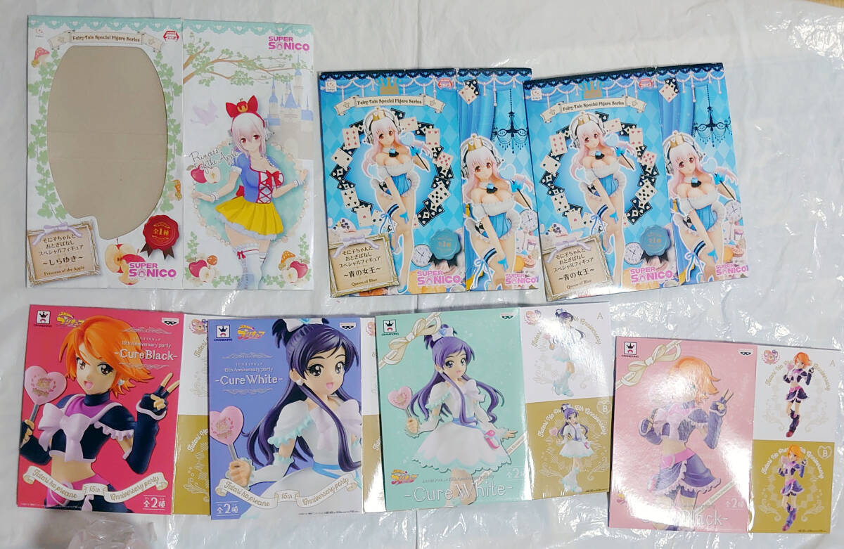 * фигурка продажа комплектом 7 пункт * Futari wa Precure / Super Sonico *kyua белый /kyua черный /..../ синий. женщина .* не использовался *100 размер *