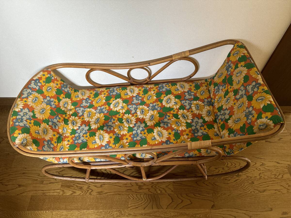 * floral print cradle large former times retro crib 