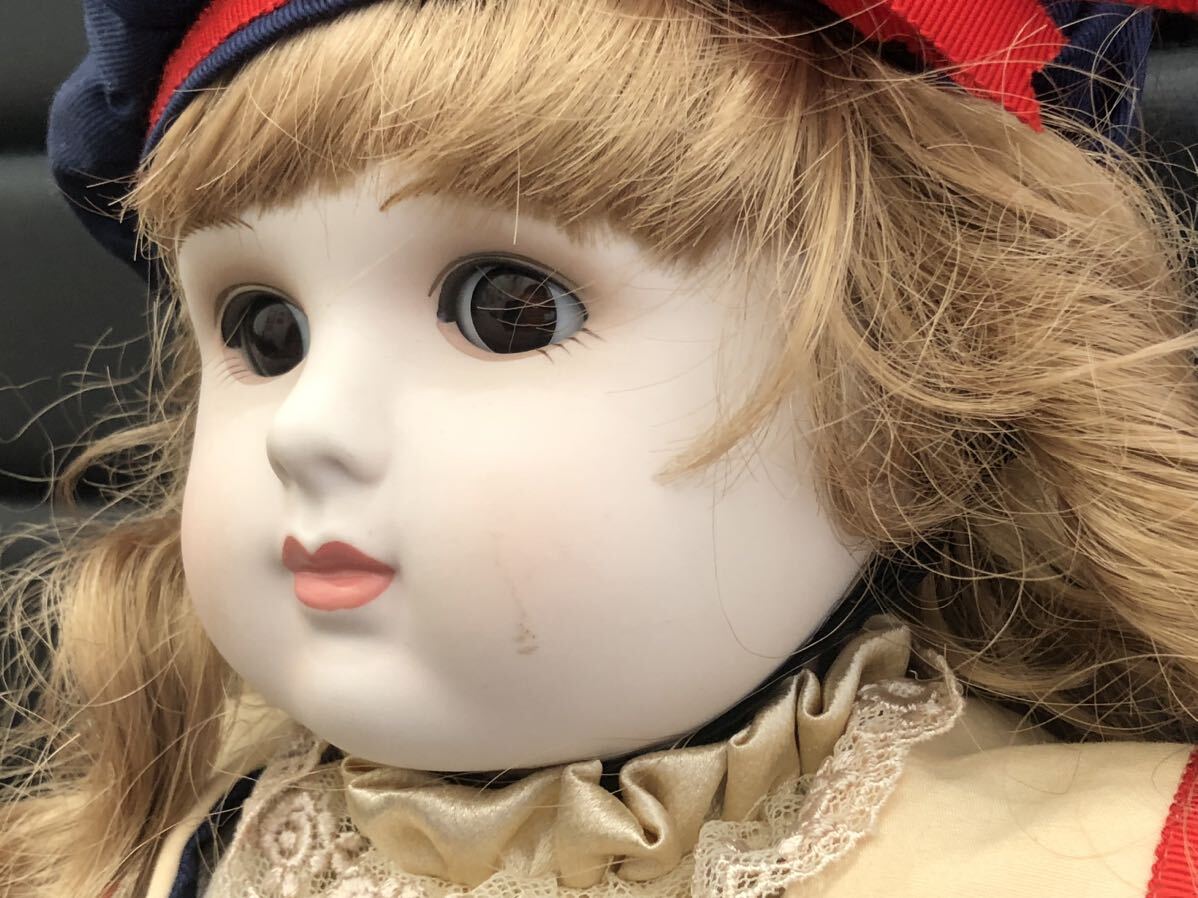 ★OIKE オオイケ 1983 Takaya Romane Doll ロマン ドール ビスクドール 陶器人形 アンティーク 金髪 縦ロール 全高 55cm昭和レトロ _画像4