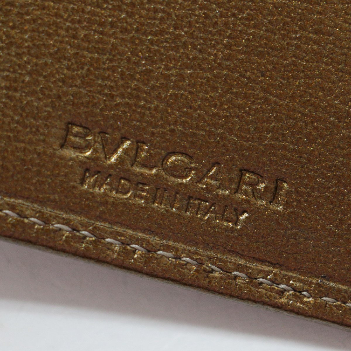 新品 BVLGARI ブルガリ カードケース 名刺入れ ブロンズ系 コレツィオーネ メタリック ブランド_画像5