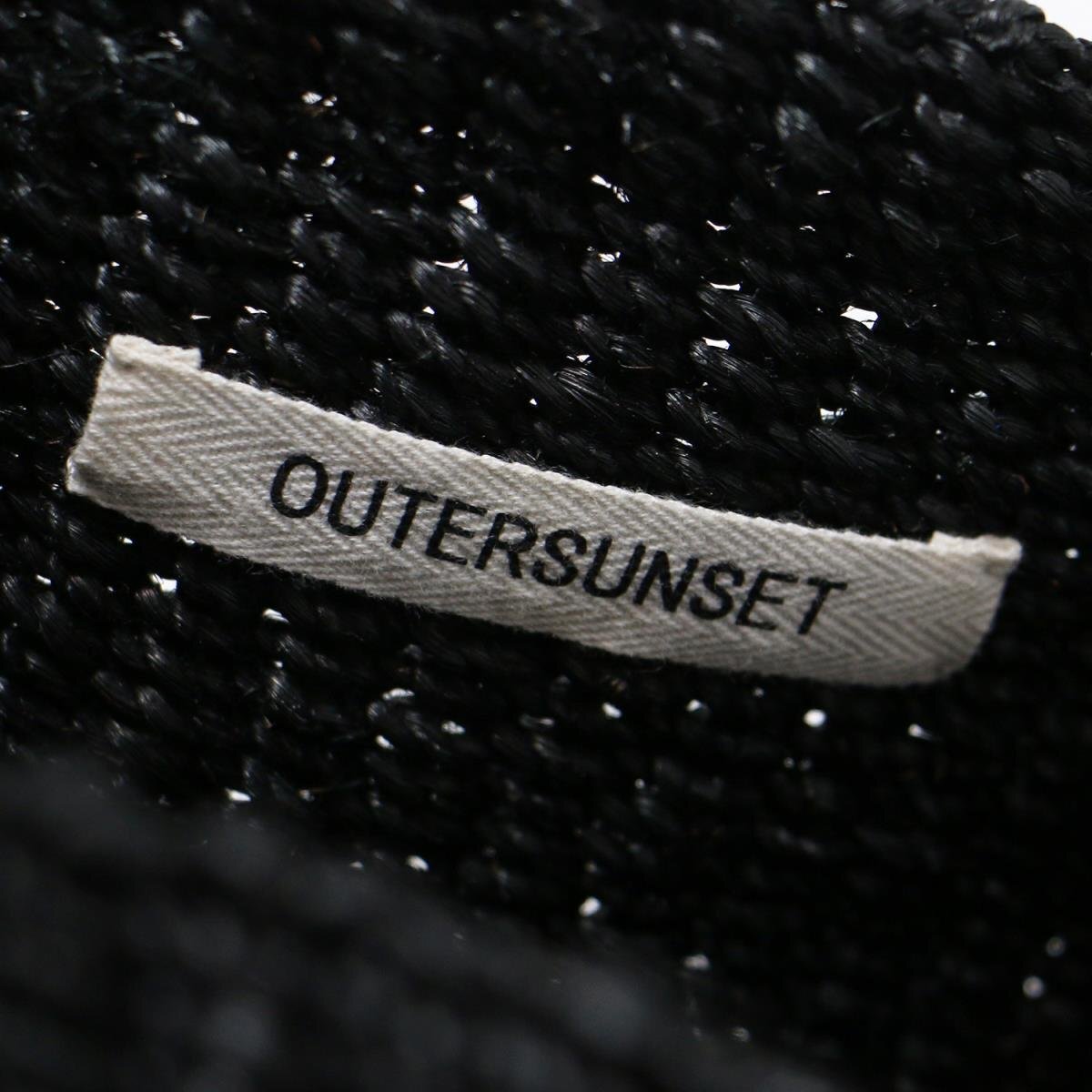 美品 OUTERSUNSET アウターサンセット バッグ カゴ バスケット トート レザーハンドル abaca basket bag 21春夏 ブラック 黒_画像6