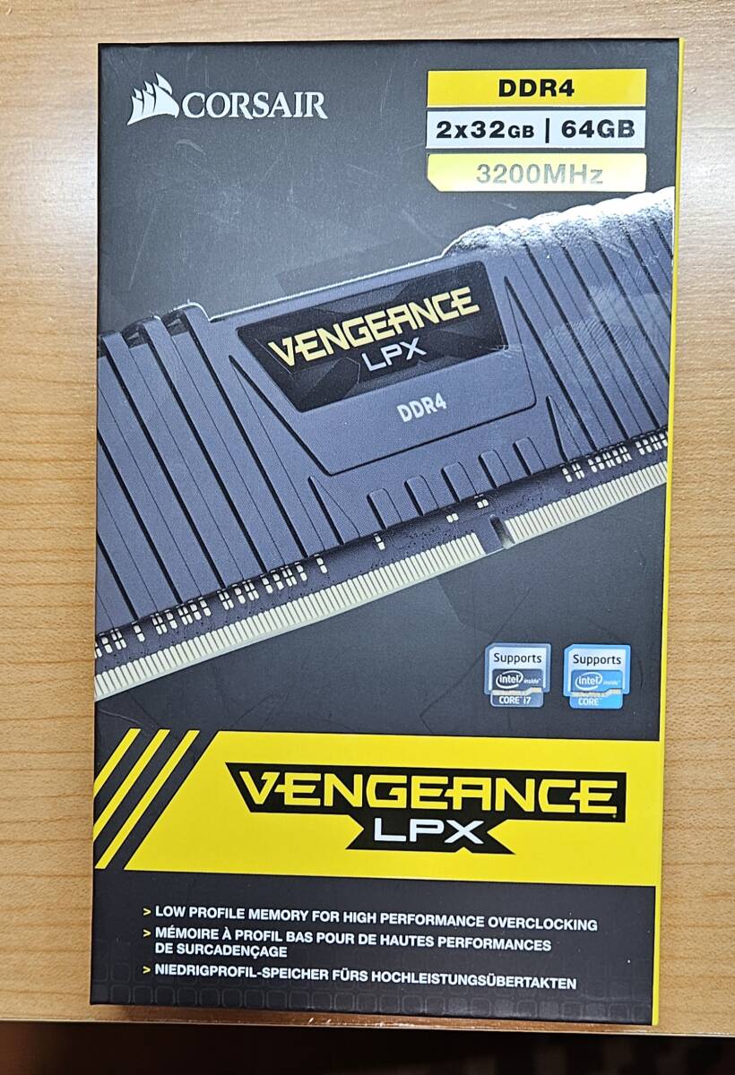 CORSAIR DDR4-3200MHz desk top PC for memory Vengeance LPX series 64GB [32GB × 2 sheets ] CMK64GX4M2E3200C16