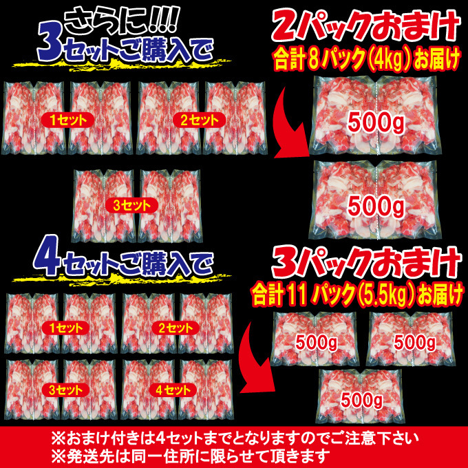 送料無料 お買い得国産豚カシラ肉切り落し1㎏冷凍 2セット以上購入でお肉500ｇ増量中 コマ ホホ肉 ほほ肉 頭肉 かしら串 焼鳥 ツラミ_画像8