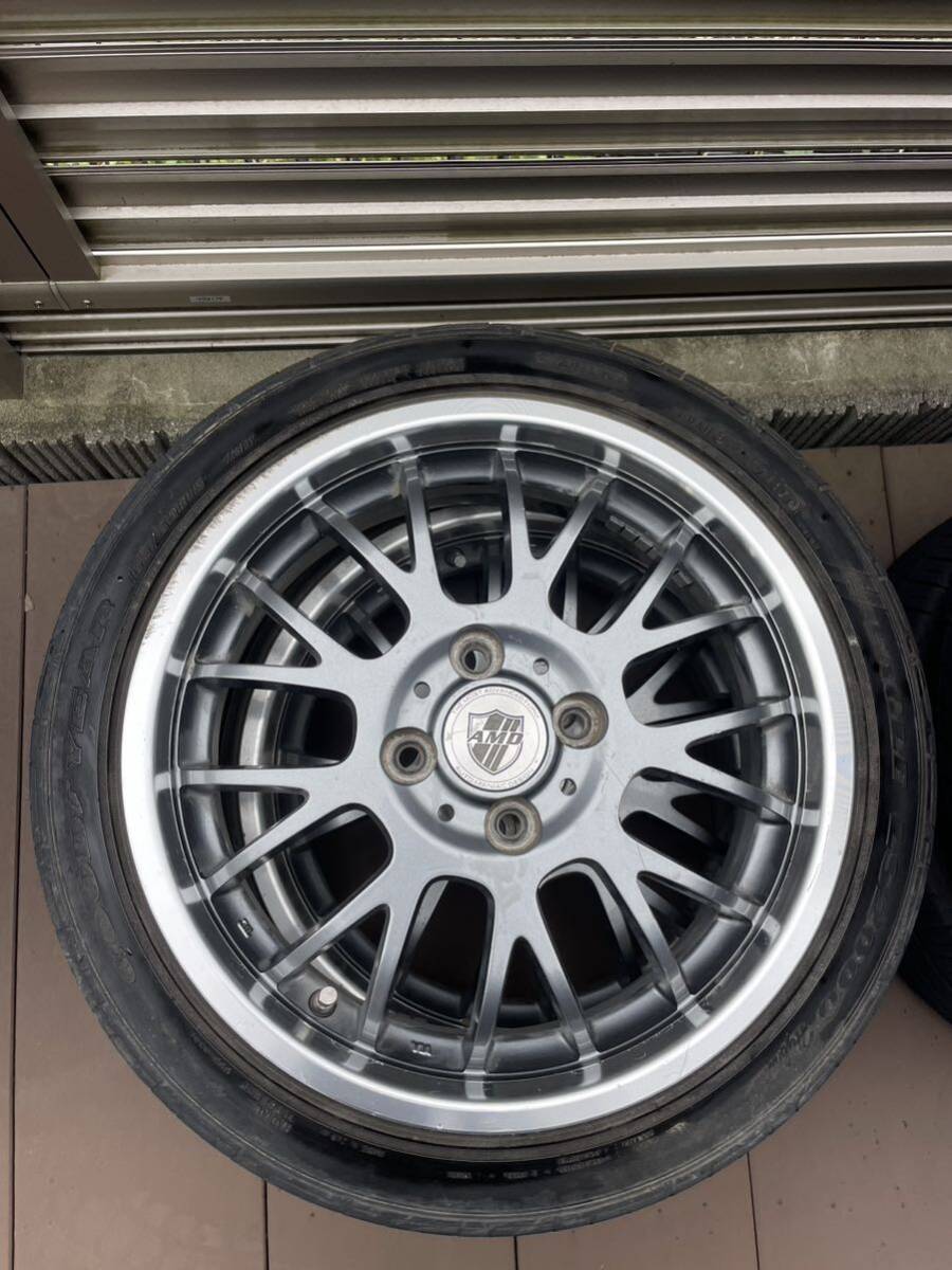  light car 165/50R15 summer tire set [ used ]AMD 15X5.0+45 4H100 2017 year made Goodyear LS2000 165/50R15