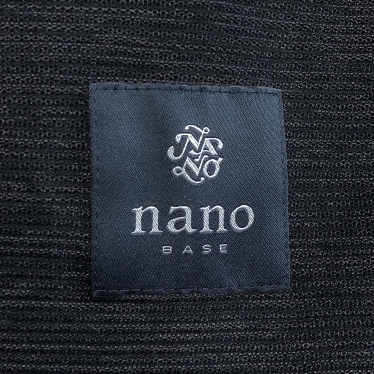 ナノユニバース【紳士の佇まい】NANO UNIVERSE テーラードジャケット アンコン チャコールグレー 2B 背抜き ストレッチ 着心地◎ Mの画像9