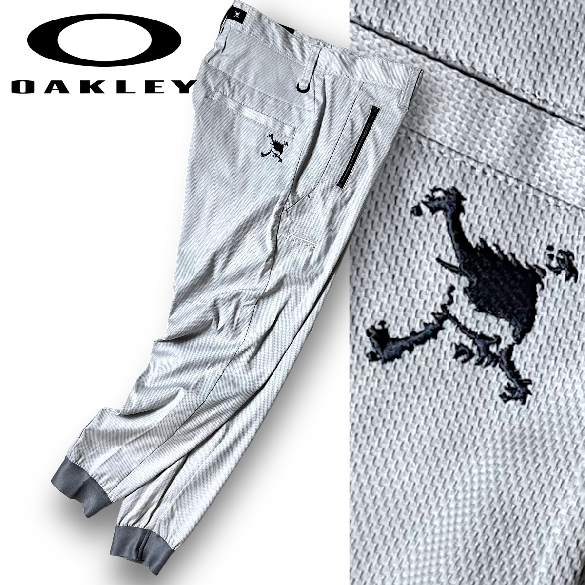 新品 OAKLEY オークリー 定価1.3万 吸汗速乾 UVカット 透け防止 肌面ドライ ストレッチ ジョガーパンツ ゴルフウェア 30 S 春夏 ◆B3768