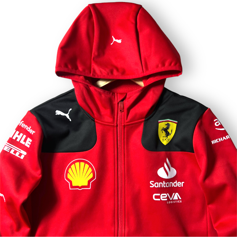 新品 PUMA Ferrari プーマ フェラーリ 定価2.5万 撥水 防風 防寒 保温 裏起毛 ソフトシェルジャケット ジップパーカー 763422 L ◆B1662c_画像4