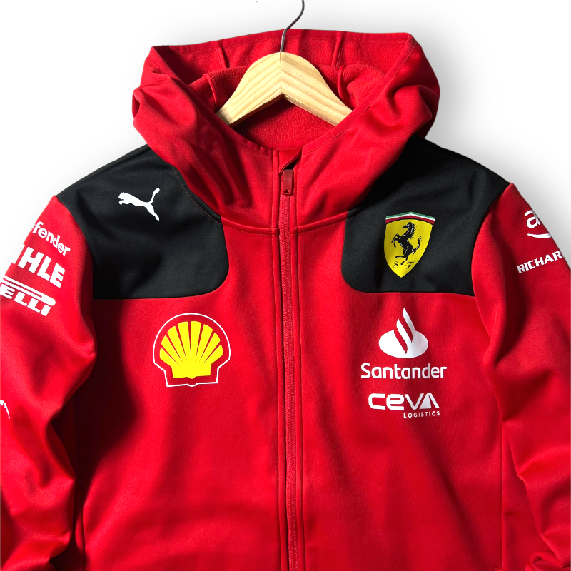 新品 PUMA Ferrari プーマ フェラーリ 定価2.5万 撥水 防風 防寒 保温 裏起毛 ソフトシェルジャケット ジップパーカー 763422 L ◆B1662c_画像3