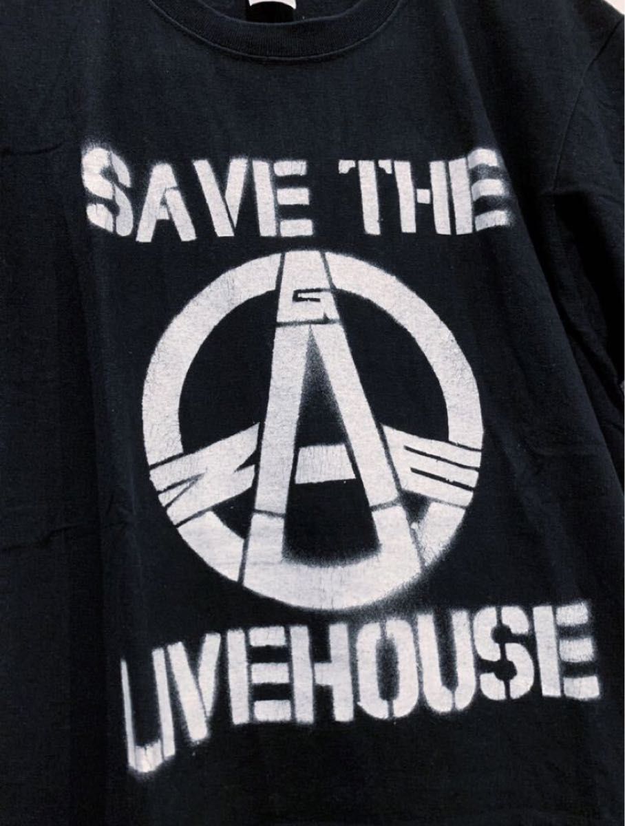 【 GAUZE 】SAVE THE LIVEHOUSE Tシャツ Lサイズ ★ 鉄アレイ corrupted envy s.o.b