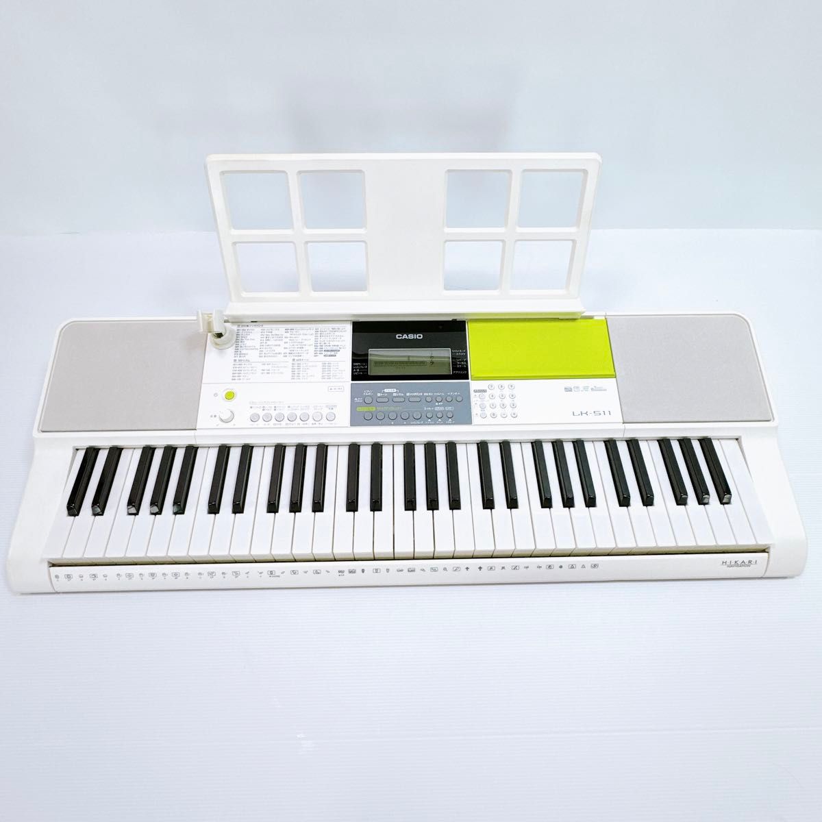 CASIO LK-511 ホワイト 電子キーボード 61鍵盤 光ナビ 電子ピアノ 光ナビゲーション