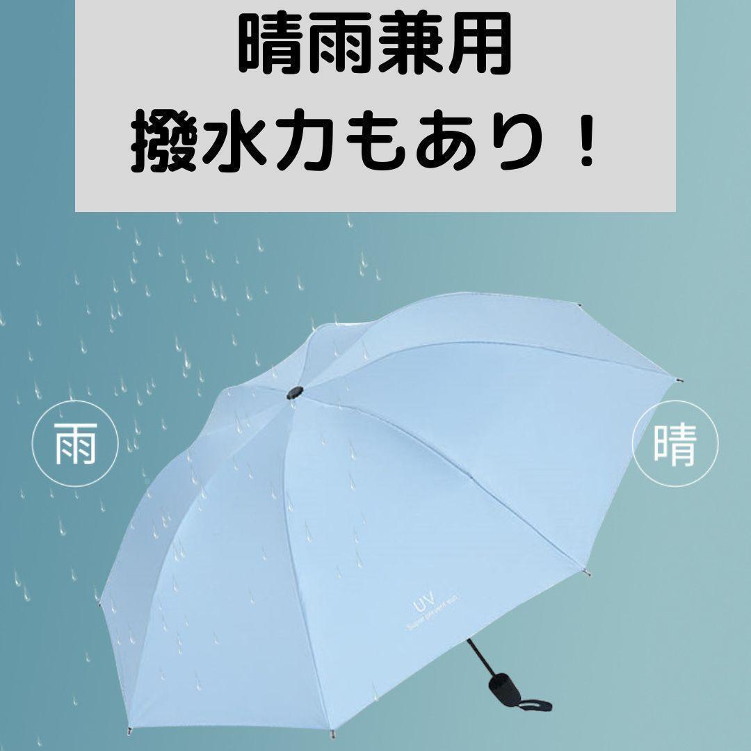 折り畳み傘 晴雨兼用 自動開閉 日よけ 雨 日傘 遮光 UVカット 軽量 ブルーの画像2