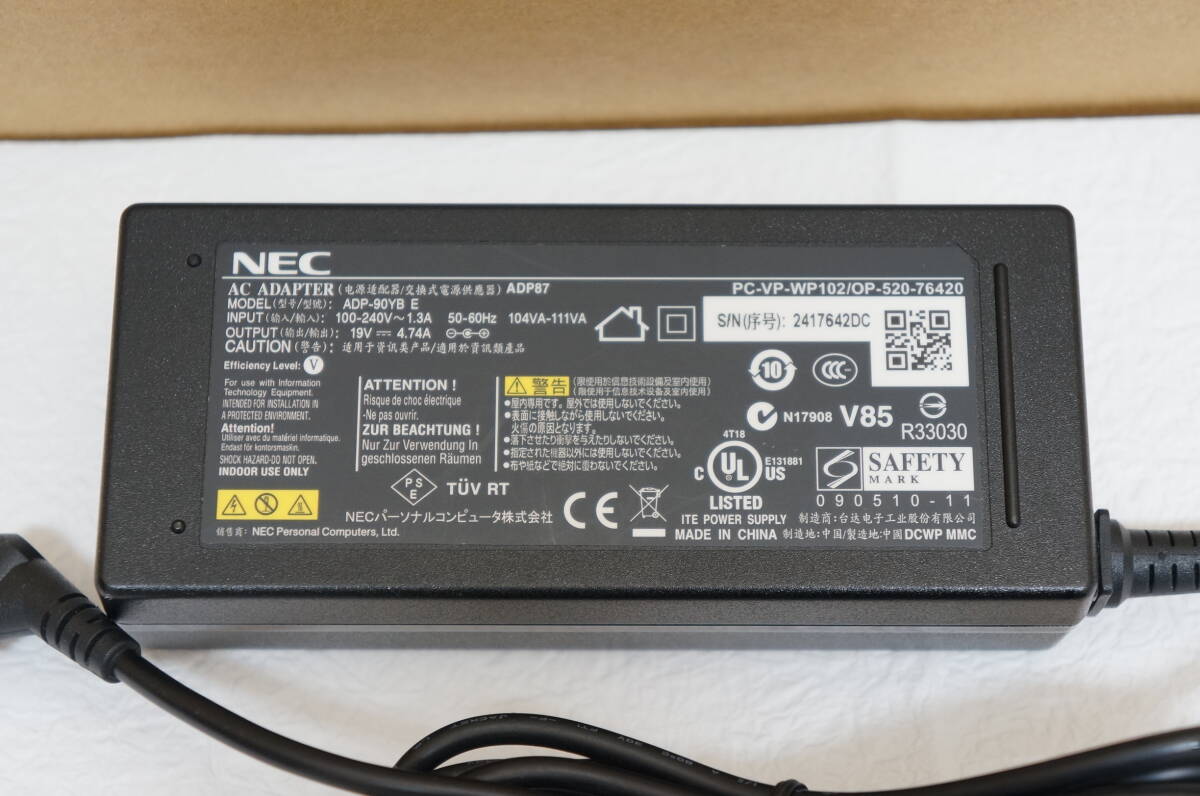 NEC original 19V4.74A many model correspondence possibility AC adaptor ADP87/ADP92/PC-VP-WP102/PA-1900-35/ADP87B/PC-VP-WP133/ADP81/PC-VP-WP129 model also correspondence 