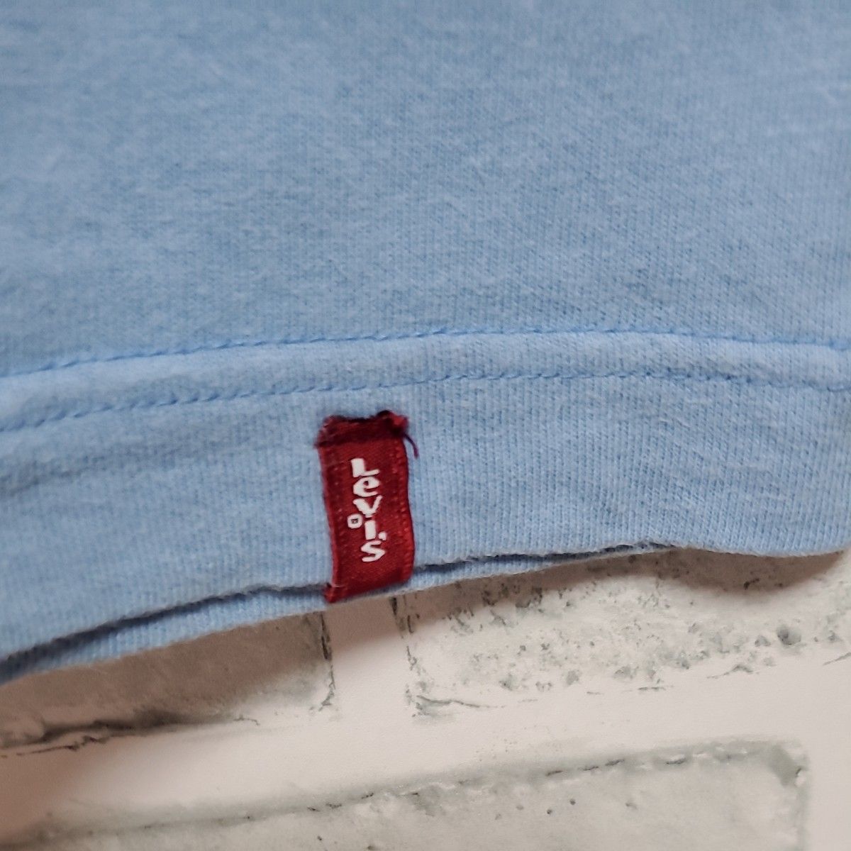 Levi's501Tシャツ(RED　TAB)　L　　　　うすい水色　リーバイス