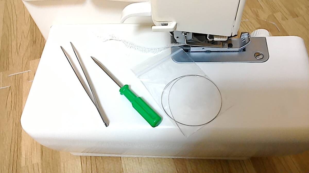 babylock 2本針4本糸ロックミシン 衣縫人　糸通し装置　かがり目綺麗　クリーニング注油試し縫い済み_画像9