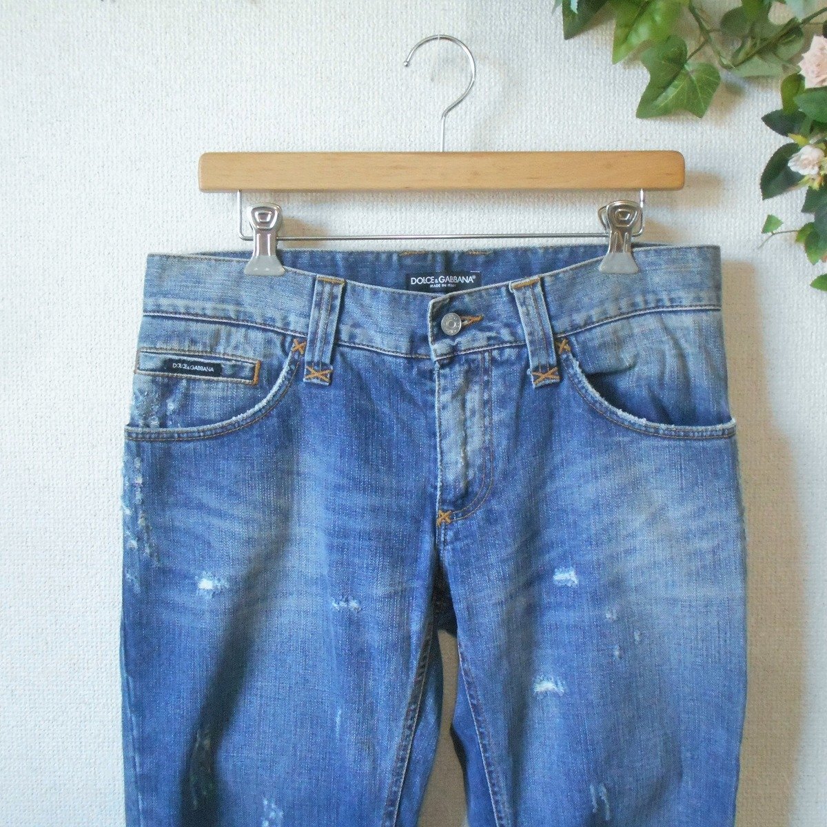  Dolce & Gabbana DOLCE&GABBANA Denim джинсы 46 повреждение ввод женский 