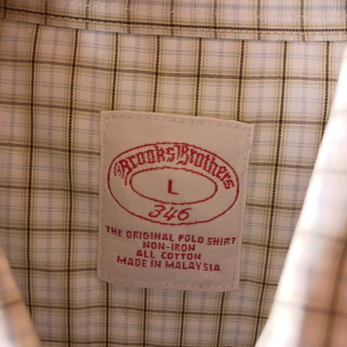 BROOKS BROTHERS 半袖シャツ Lサイズ ボタンダウンシャツ チェック柄 チェックシャツ アメカジ トラッド 古着 SHIRT_画像9