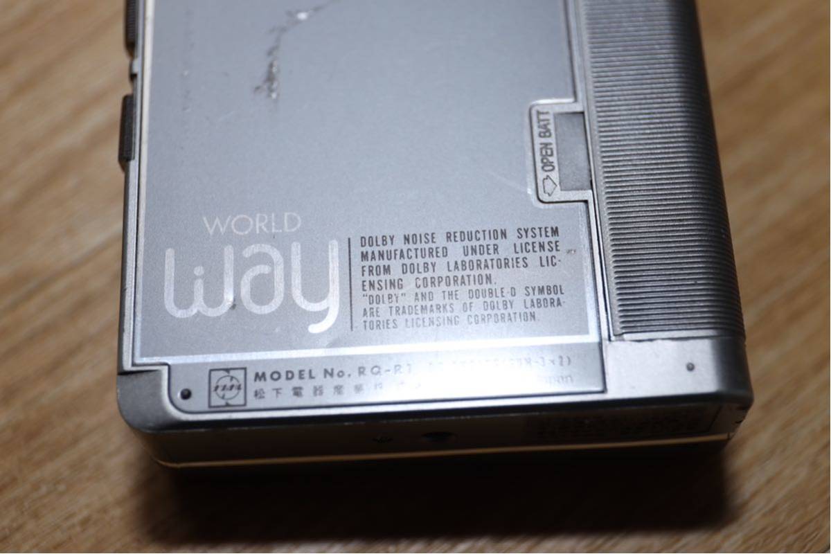 [ there is no highest bid 1 jpy start ]National RQ-R1 WORLD way CASSETTE PLAYER retro cassette player rare goods National 