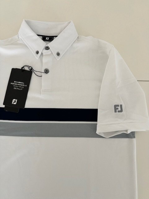ＦＪ　フットジョイ　ダブルチェストライン半袖ボタンダウンシャツ　ＦＪ－Ｓ２４－Ｓ１３　(ホワイト)　Ｍ_画像2