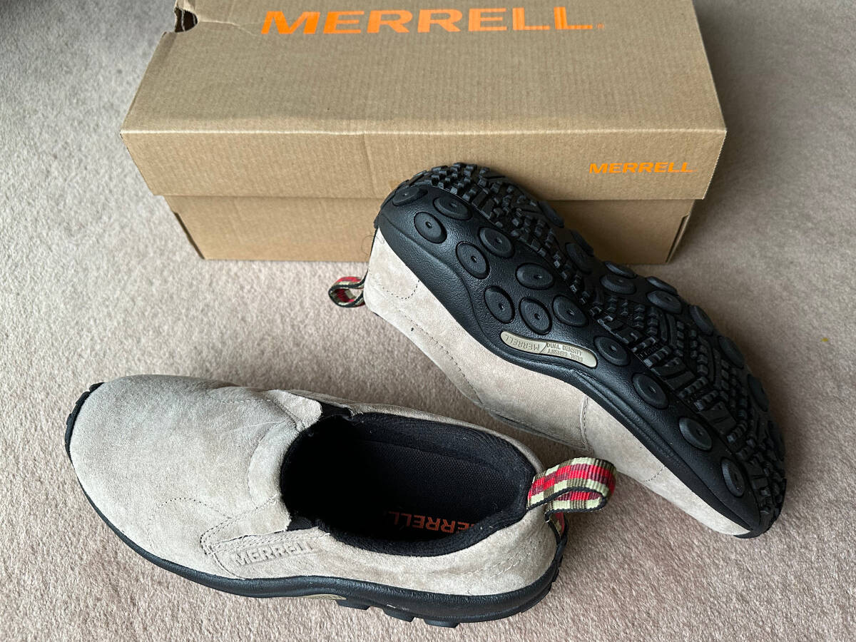 MERRELL メレル JUNGLE MOC ジャングルモック CLSSSIC TAUPE J60802 アウトドア レザーシューズ スリッポン US 8/25cm ほぼ未使用_画像1