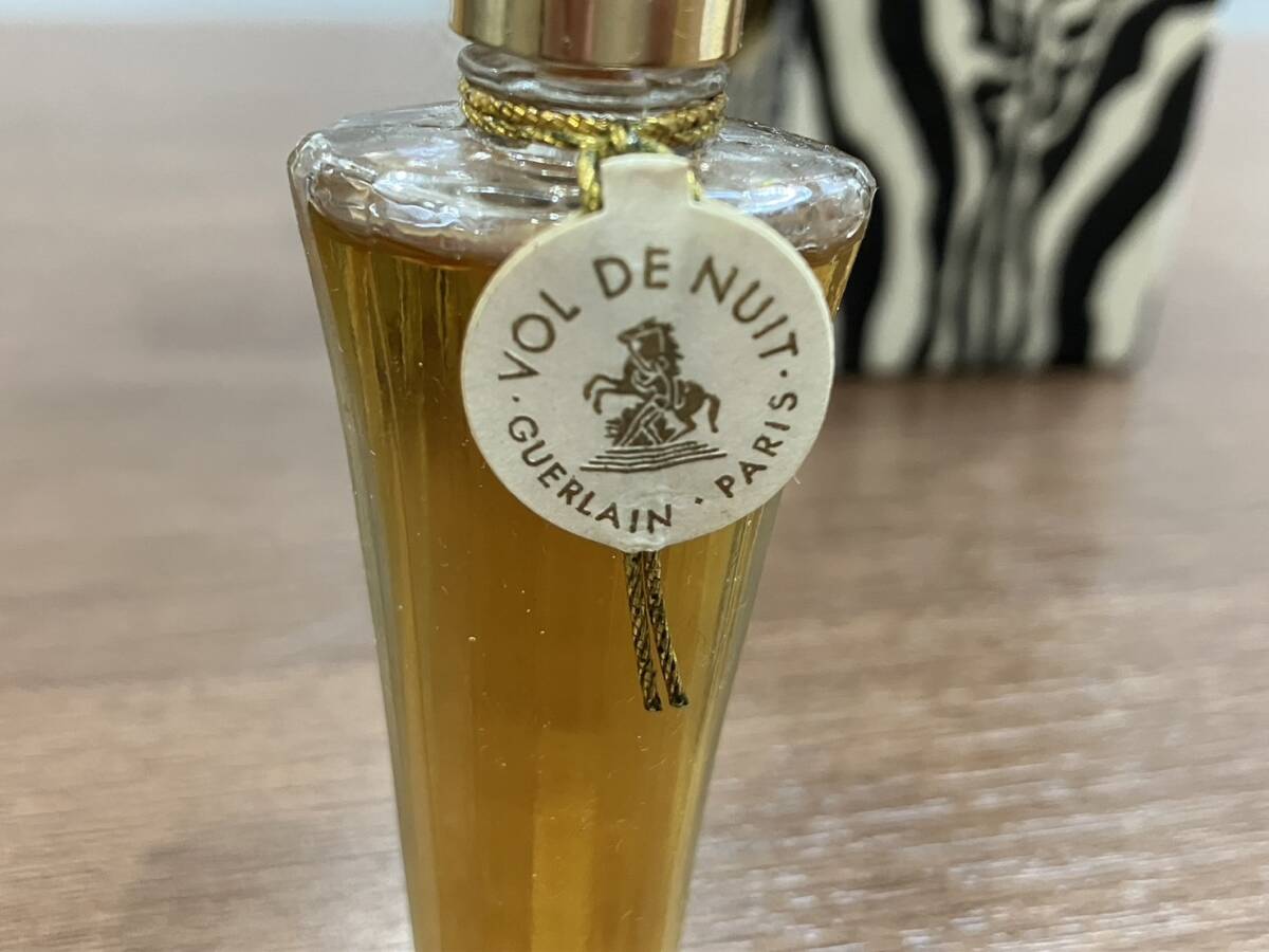 M【5ｄ73】GUERLAIN ゲラン Vol de nuit　EXTRAIT パリ 香水 ミニボトル ゼブラ柄 箱付き 中古 残量多め ほぼ未使用 匂い フレグランス_画像2