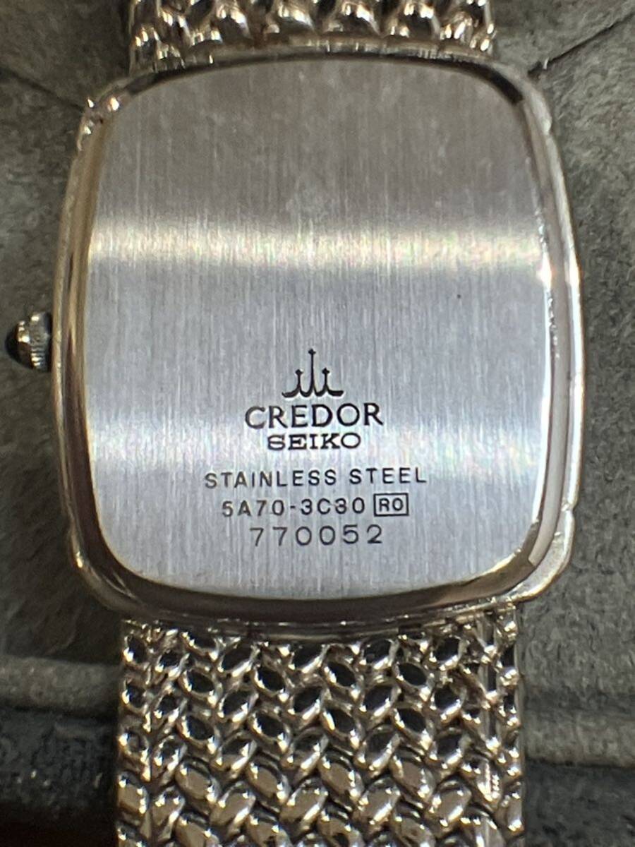 m5d110 SEIKO CREDOR 腕時計 セイコー クレドール 5A70-3C30 不動品_画像8