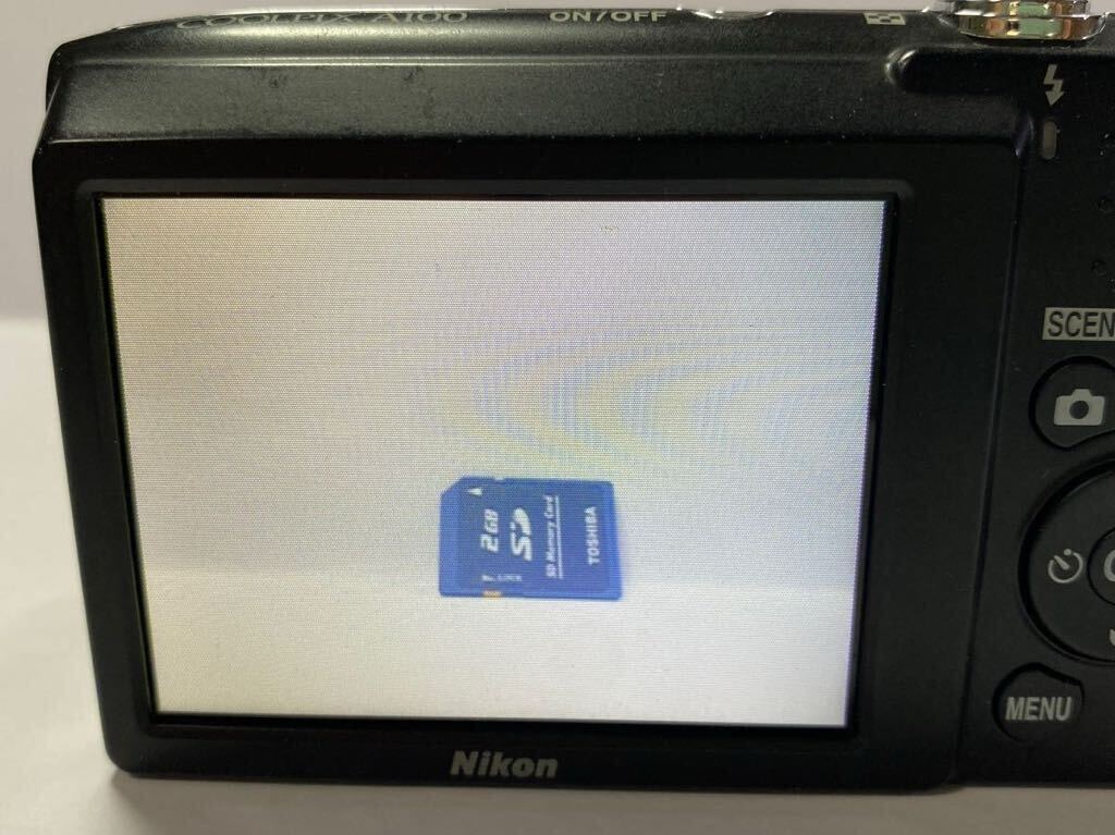 『美品』ニコン Nikon COOLPIX A100 コンパクトデジタルカメラ シルバー デジカメ ニコン クールピクス 動作確認済みの画像5